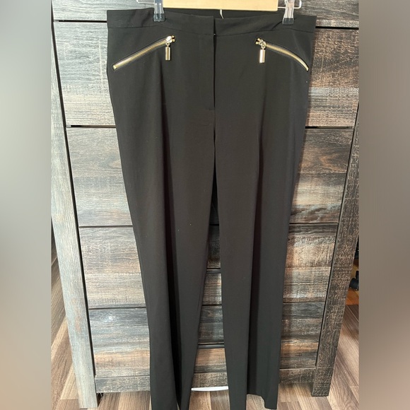 Ruby Rd. Black Slacks with zipper pocket accents, size 10 - Picture 1 of 5